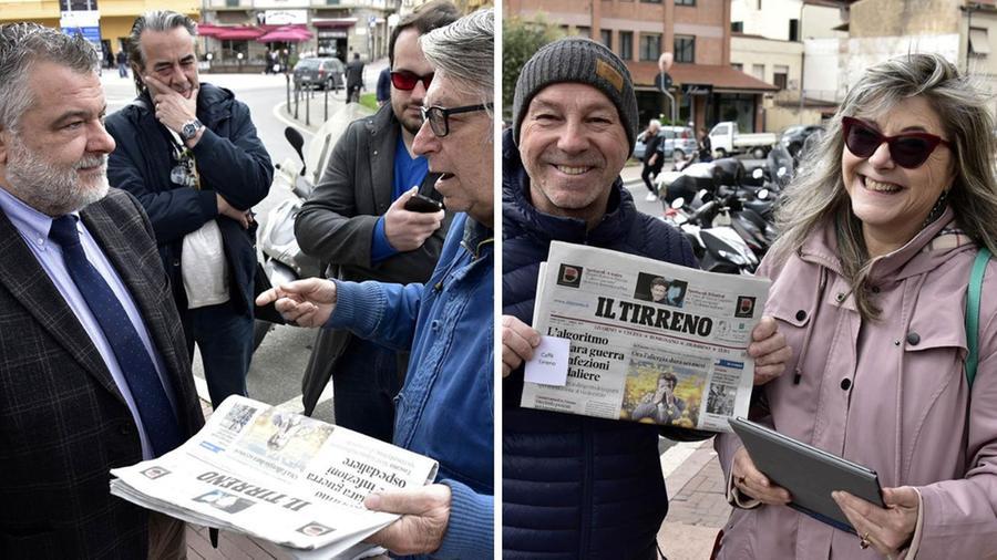 
	A sinistra il direttore Cristiano Marcacci dialoga con un lettore (Foto di Paolo Barlettani)

