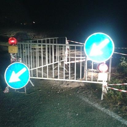 Frana un pontino, viabilità limitata fra Saletta e Camatte 