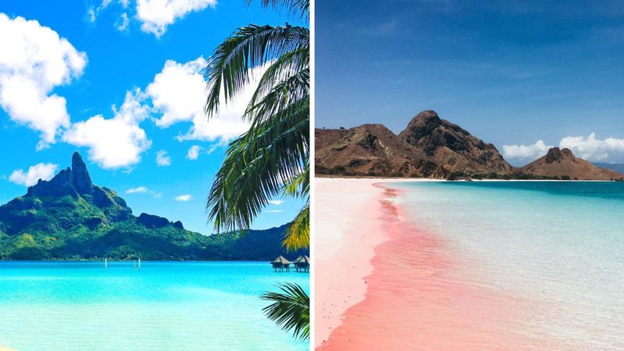 Bora Bora (prima in classifica) e la Spiaggia Rosa