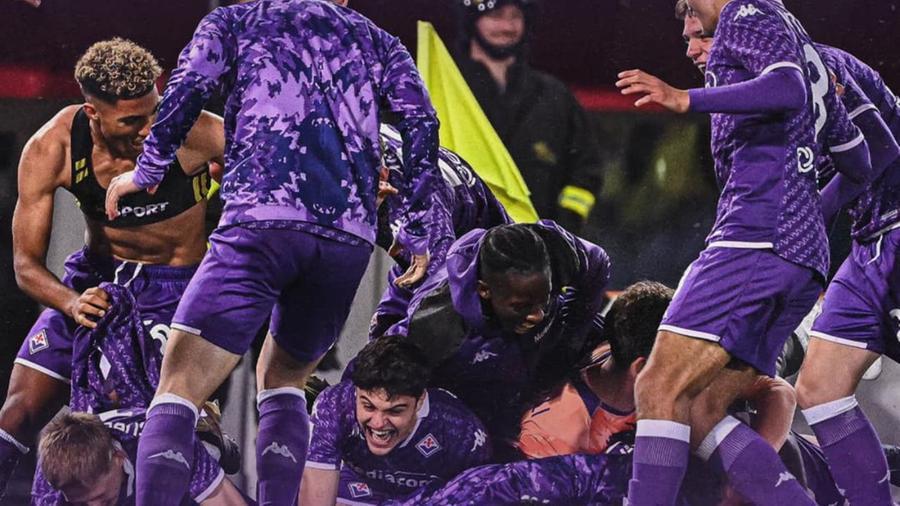 
	L'esultanza dei giocatori viola (Foto Fiorentina)

