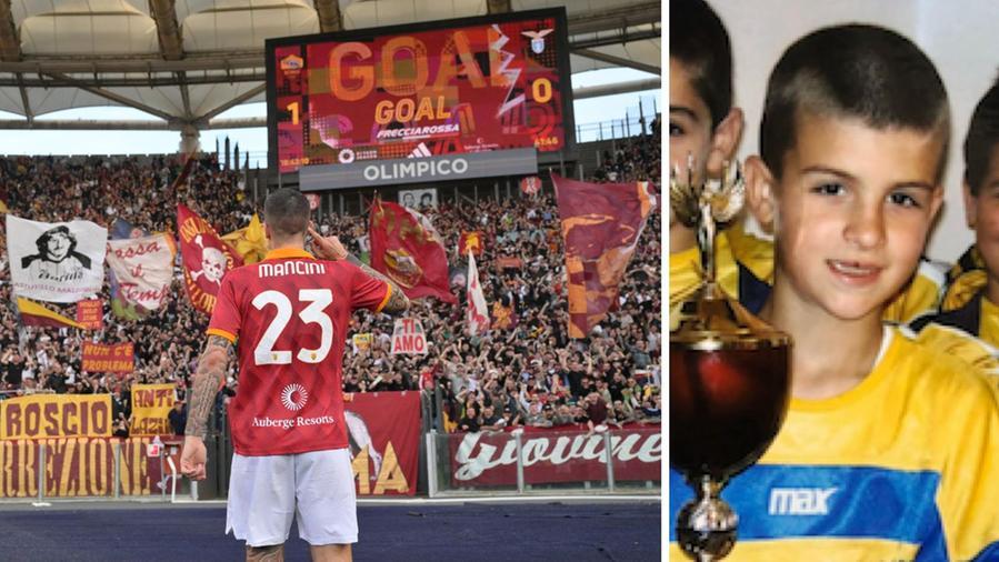 Mancini dopo il gol nel derby e ai tempi del Valdarno