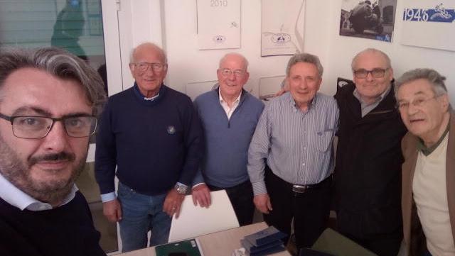 Da sinistra a destra Eugenio Leone, Gianfranco Gemmi, Bruno Spragia, Ilo Lorenzetti (morto alcuni anni fa), Moreno Bertini, Mauro Bellatreccia
