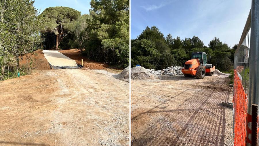 
	Alcune immagini del secondo lotto della pista in fase di realizzazione tra Caldanelle e Baratti

