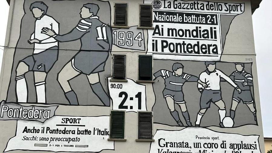 
	Il murale nel quartiere del Villaggio Piaggio&nbsp;

