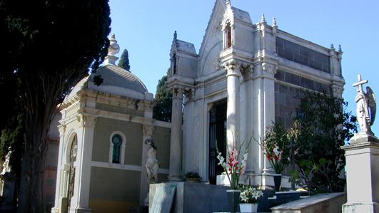 Uno scorcio del cimitero di Oristano
