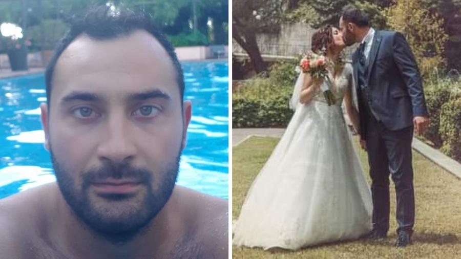 
	Vincenzo Sinagra con la moglie nel giorno del matrimonio

