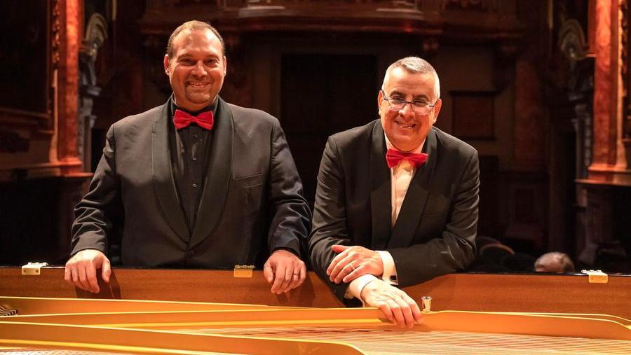 Da sinistra i musicisti Salvatore Barbatano e Marco Sollini