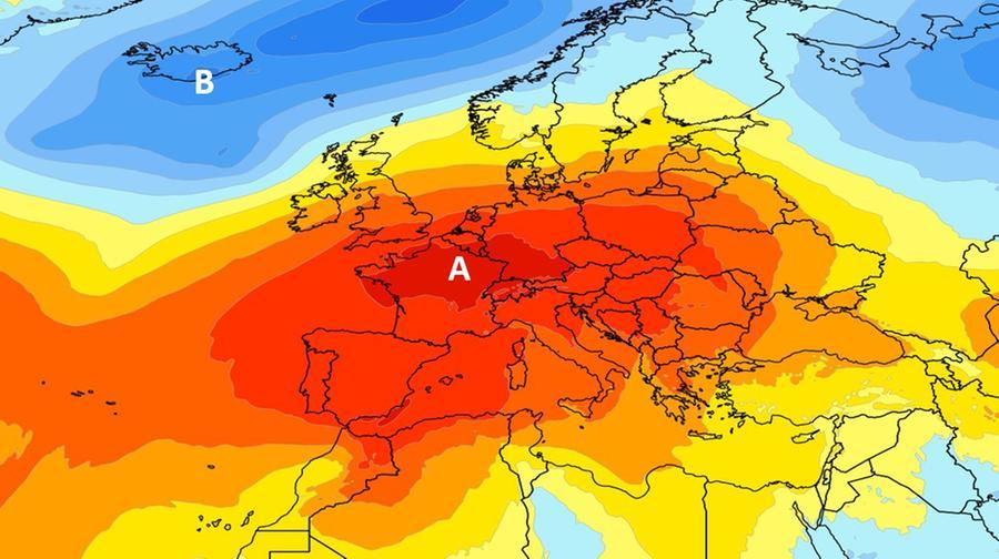 
	L'ondata di caldo&nbsp;nella mappa del Lamma

