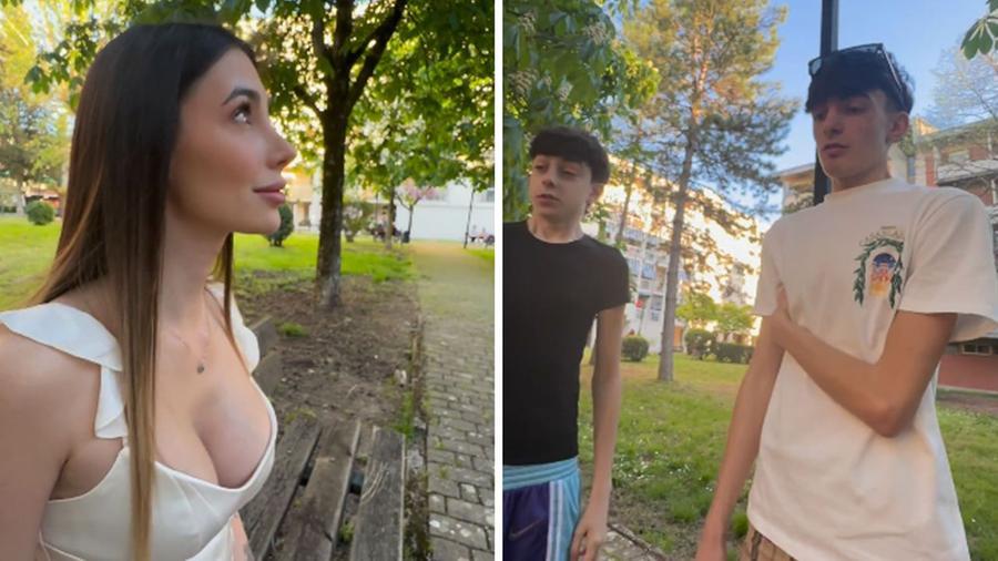
	Michelle Comi e i due giovani pratesi

