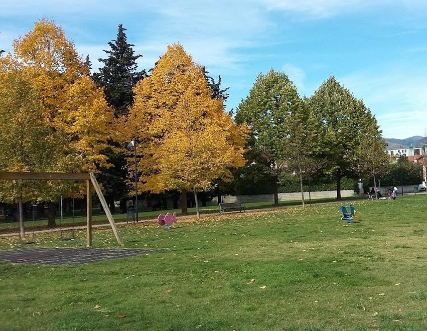 Il giardino di San Biagio in Cascheri con gli attuali giochi