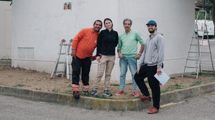 Il Collettivo sconosciuto: da sinistra Michele Mameli, Maria Aramu, Vittorio Massimo Agus e Manuel Pais De Sousa