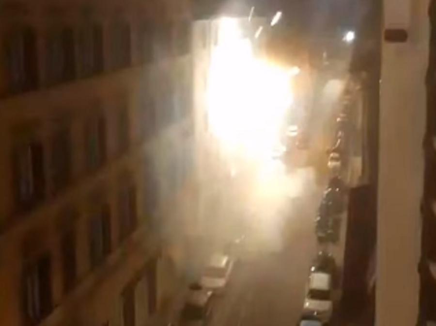 
	Le esplosioni in via Roma (fermo immagine video Livornogramm)

