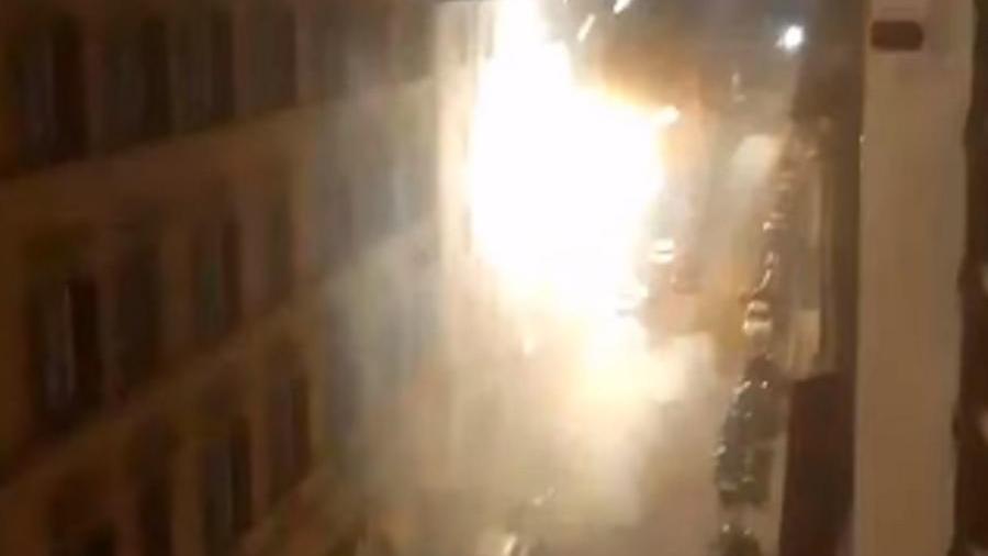 
	Le esplosioni in via Roma (fermo immagine video Livornogramm)

