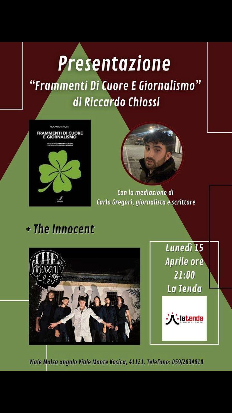 Chiossi, la passione del giornalismo questa sera alla Tenda