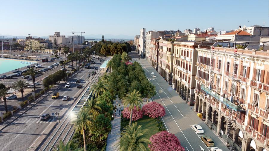 Cagliari via Roma più verde nel progetto dell'architetto Stefano Boeri