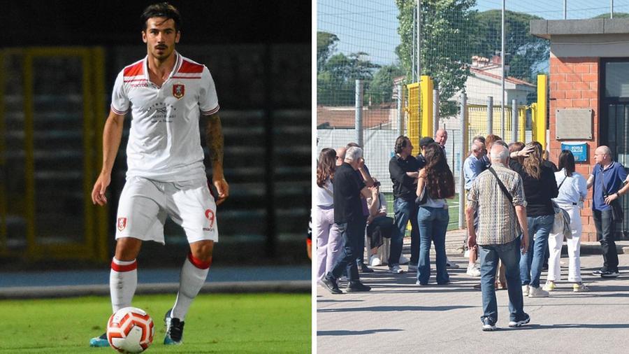 
	A sinistra Mattia Giani a destra il campo della Lanciotto dopo la tragedia

