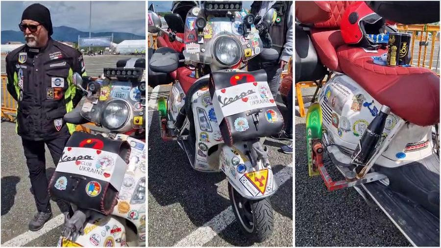 
	Massimo Berlenga e la sua Vespa-slitta

