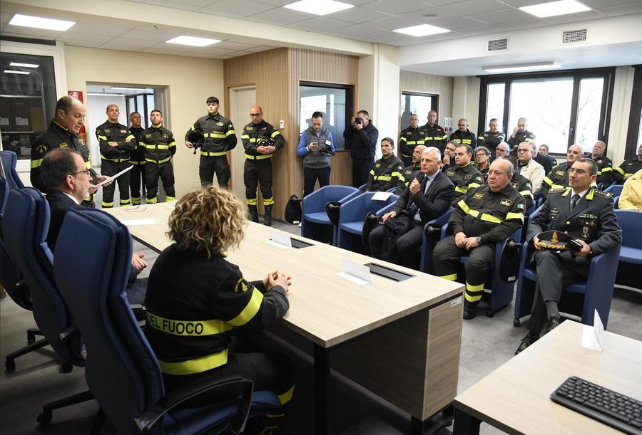 
	La presentazione della nuova sala operativa (foto Massimo Locci)


