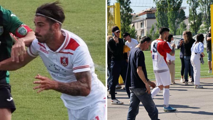 Mattia Giani e il campo sportivo del Lanciotto subito dopo la tragedia