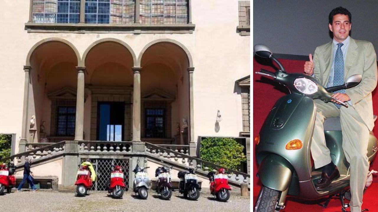 Le Vespa a Villa Varramista e Giovannino Agnelli