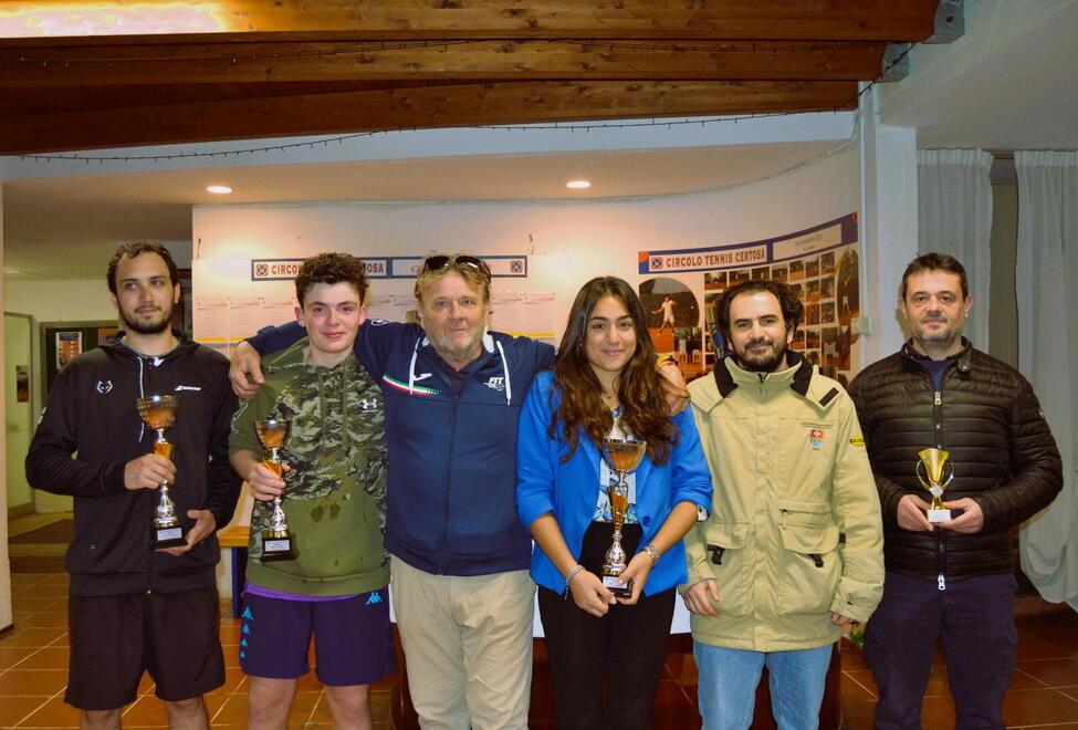 Le premiazioni del primo torneo della stagione consumato sul campo del circolo Certosa