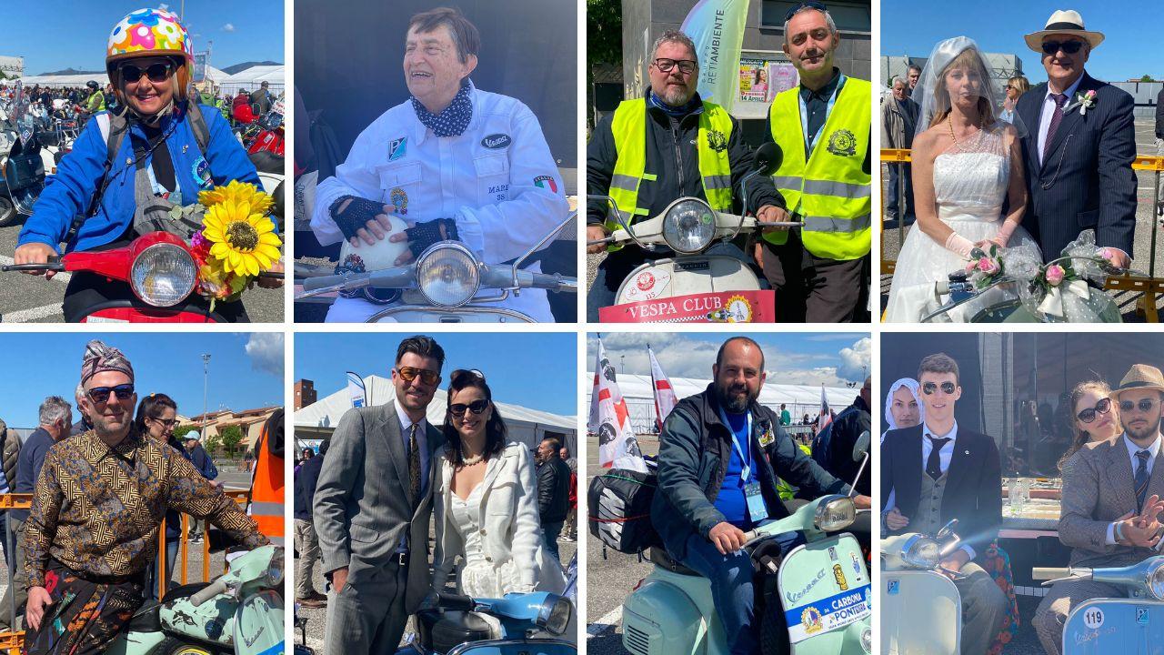 
	Alcuni dei vespisti che hanno partecipato al maxi raduno

