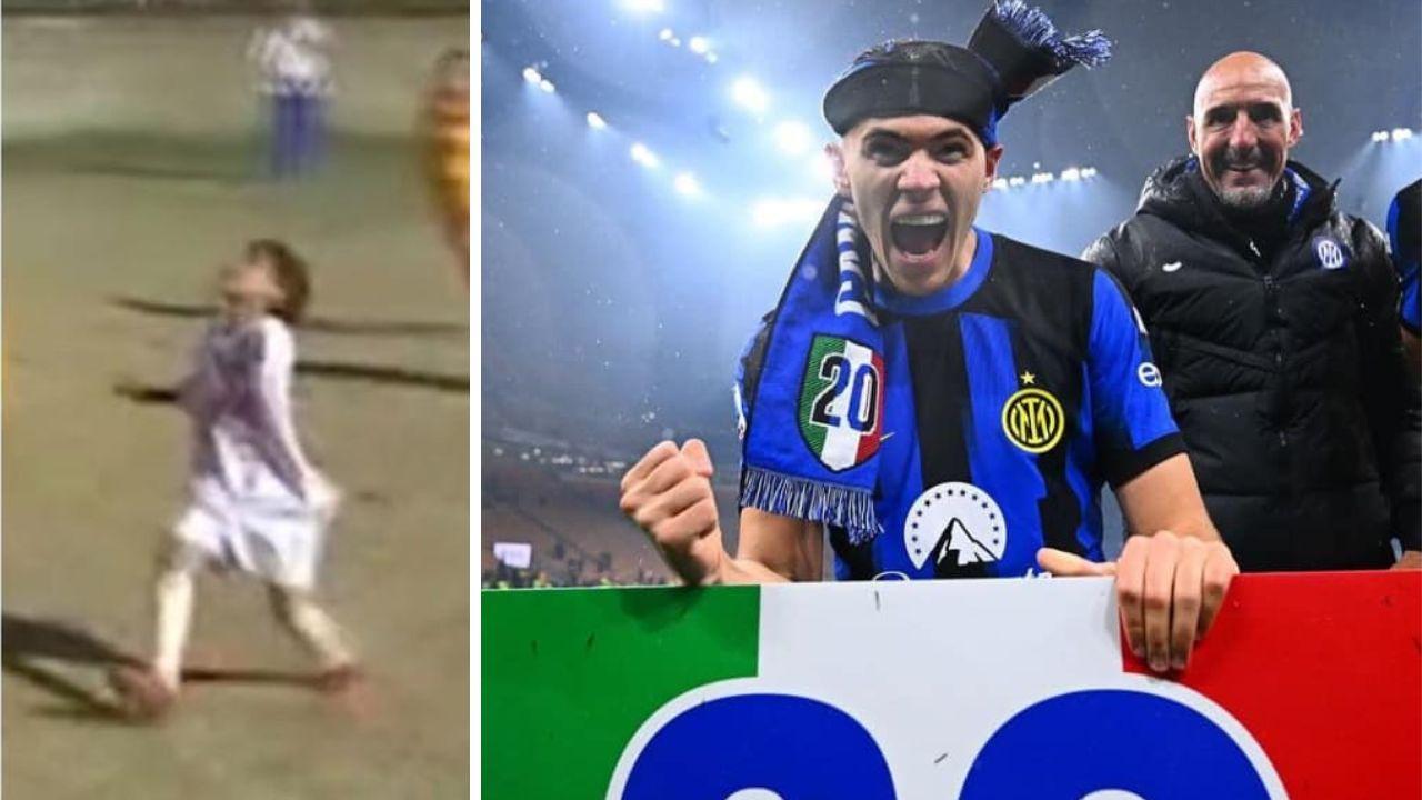 
	Asslani da bambino con la maglia della Butese e a destra nella festa scudetto con l'Inter

