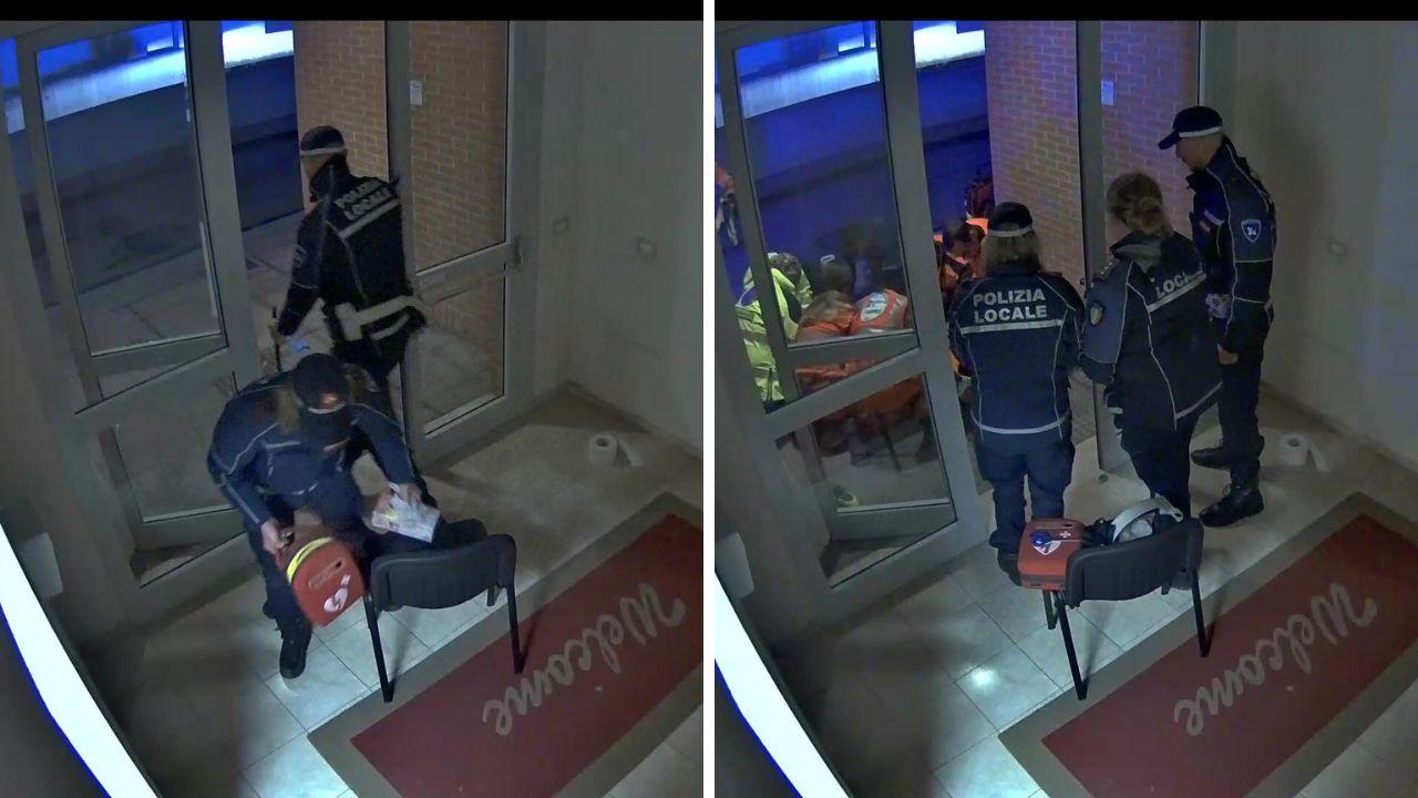 
	L'intervento degli agenti della polizia municipale


