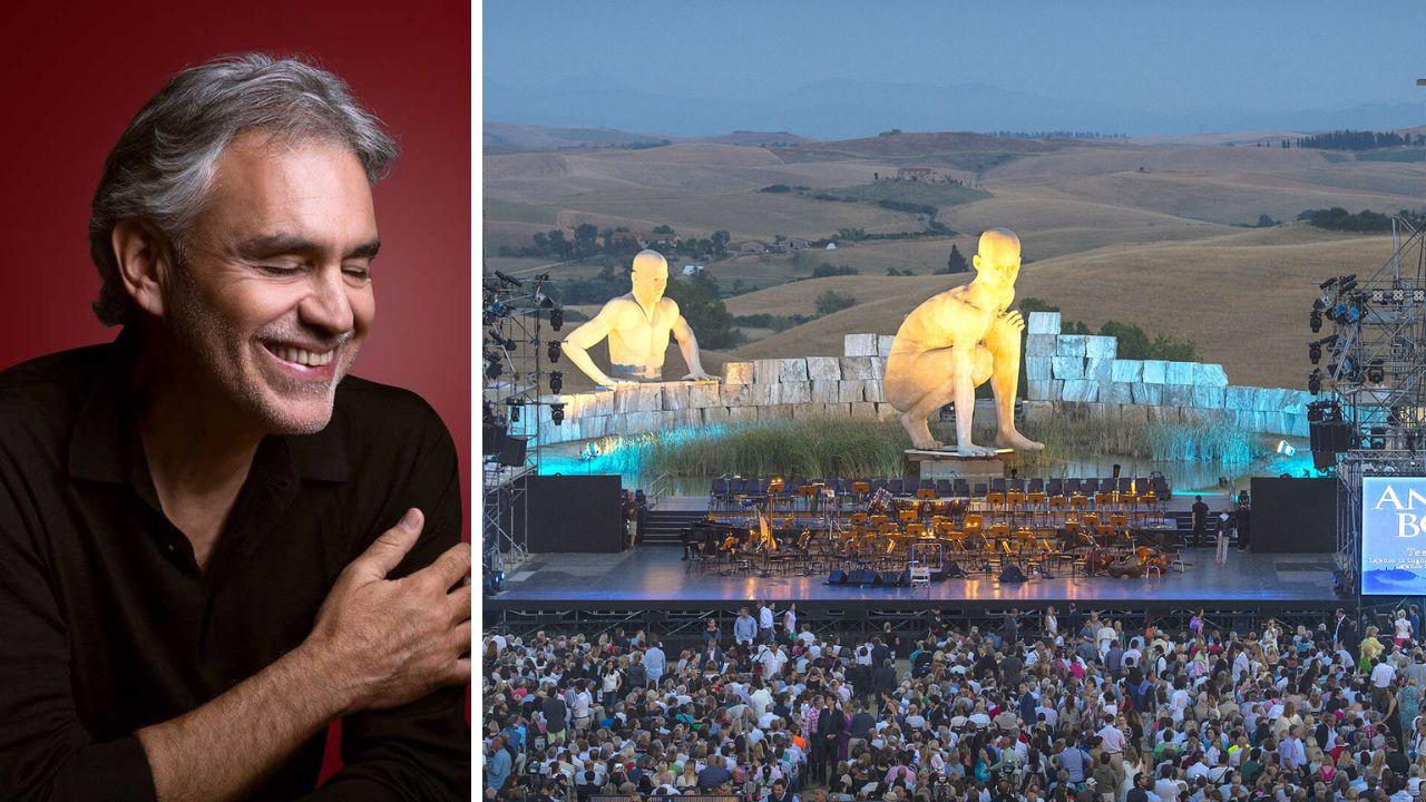 Andrea Bocelli, maxi evento a Lajatico con i big della musica mondiale: i nomi e le date di “The Celebration”