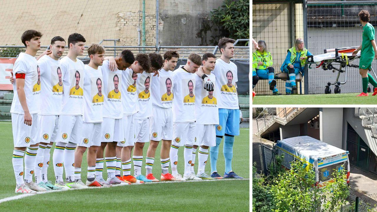 
	La maglia per Mattia, i soccorritori e l'ambulanza

