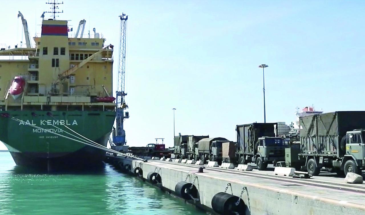
	I mezzi militari in partenza dal porto di Livorno

