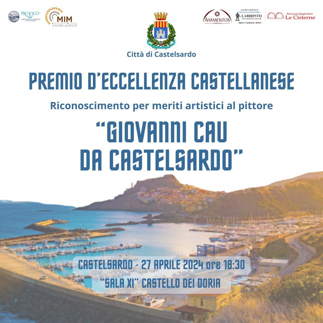Il Premio d’eccellenza castellanese va al pittore Giovanni Cau