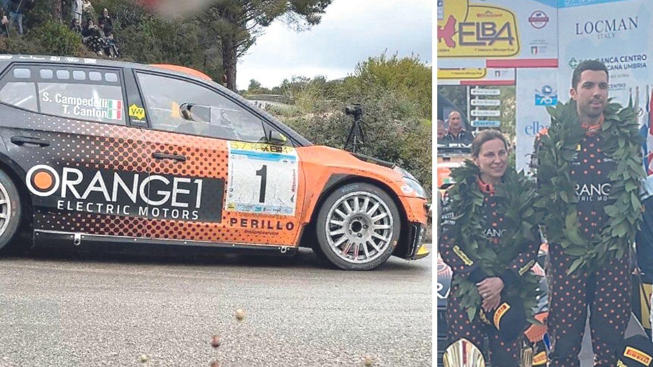 
	La macchina guidata dal romagnolo Simone Campedelli affiancato dalla lucchese Tania Canton

