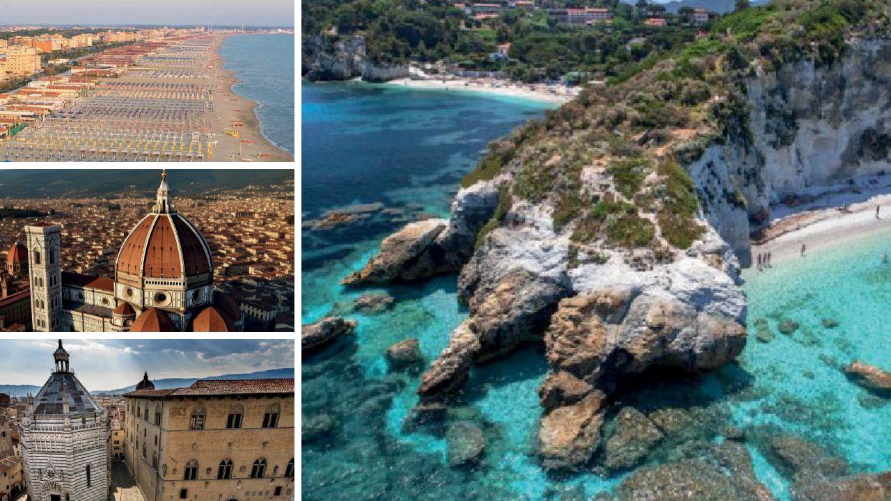 
	Nella foto grande l'Elba, in quelle piccole dall'alto la Versilia, Firenze e Pistoia

