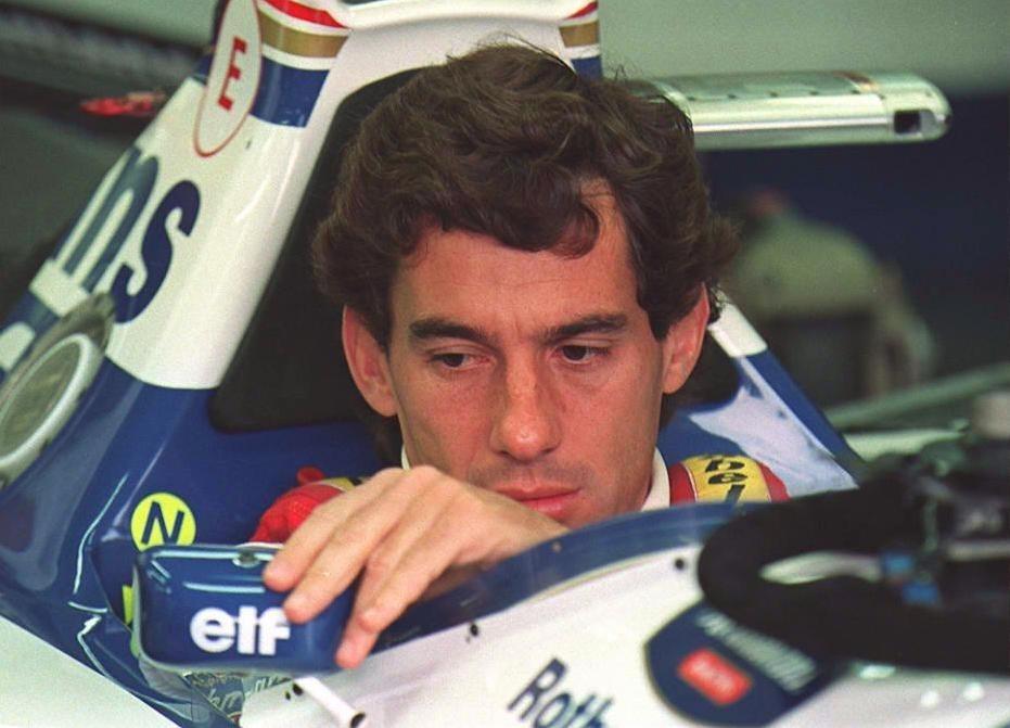 
	Ayrton Senna in una foto scattata il primo maggio 1994 prima della partenza del Gp di San Marino

