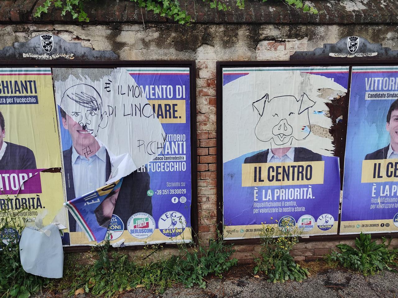 Minacce-bis a Picchianti sui manifesti elettorali: «Denuncio, sono scosso»
