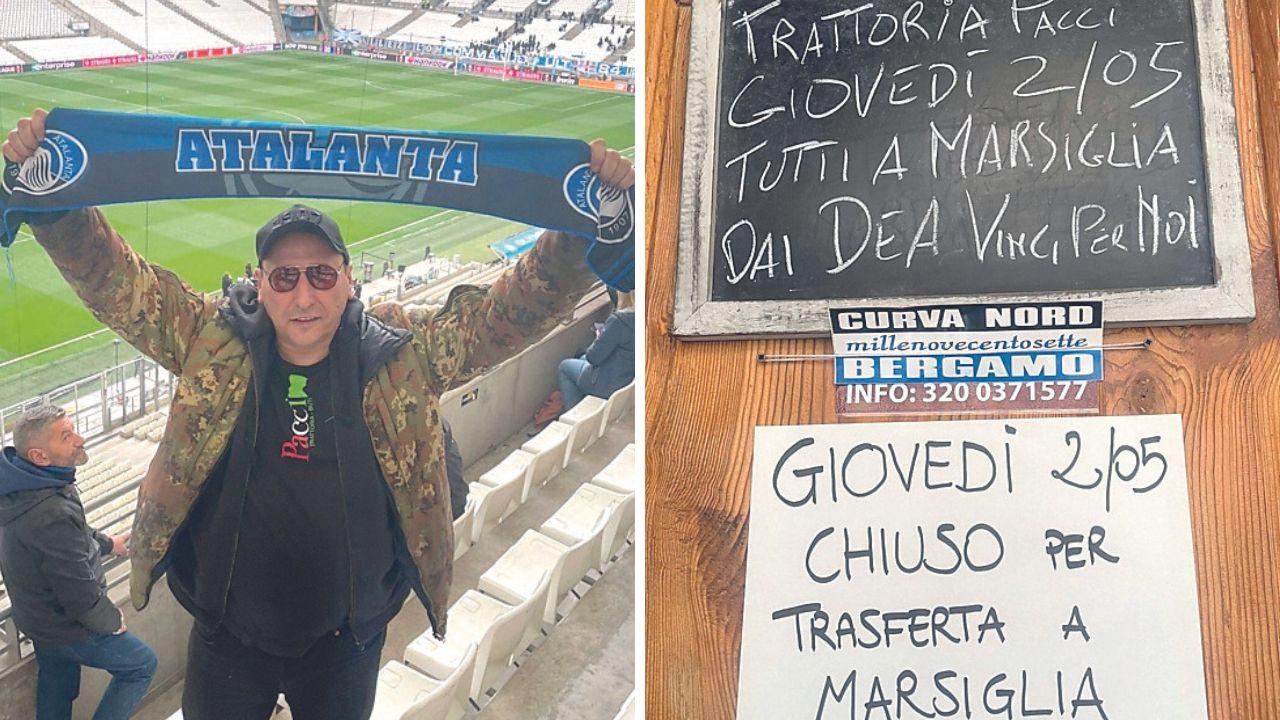 
	A sinistra Alberto Gennai e a destra il cartello fuori dal ristorante

