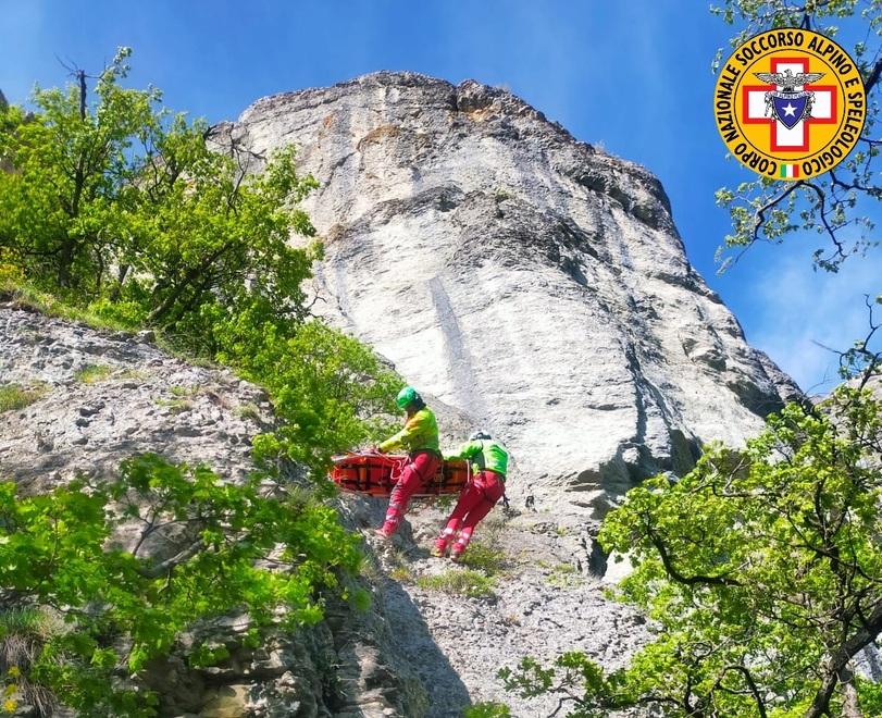 Scivola in arrampicata alla Pietra di Bismantova
