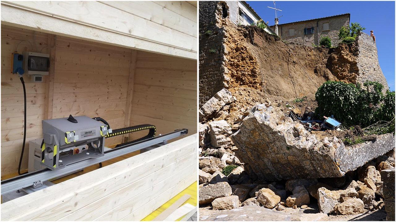 
	Un interferometro radar e le mura crollate a Volterra

