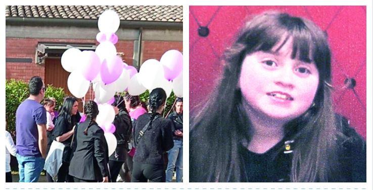 Palloncini in cielo per l’addio a Michela morta a soli 10 anni