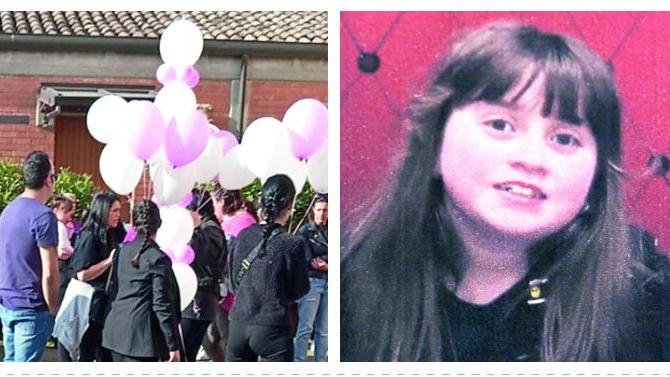 Palloncini in cielo per l’addio a Michela morta a soli 10 anni