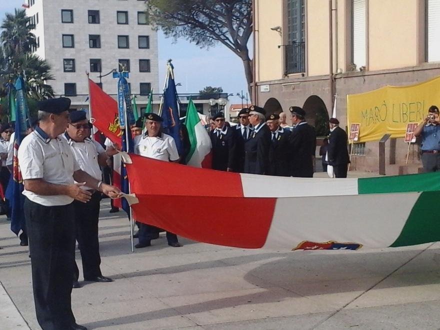 Manifestazione a Carbonia per chiedere la liberazione dei Marò 