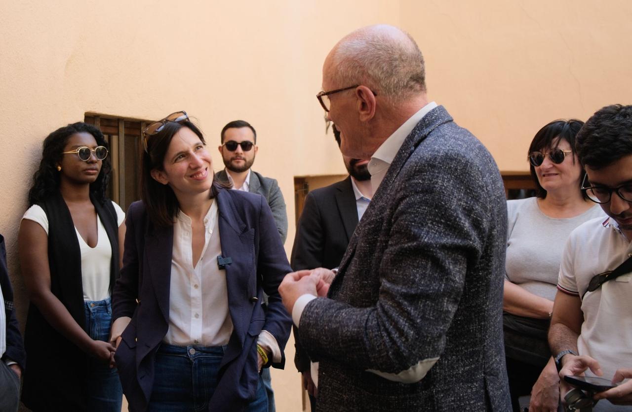 
	Elly Schlein gioved&igrave; in visita alla Cittadella della pace di Rondine ad Arezzo

