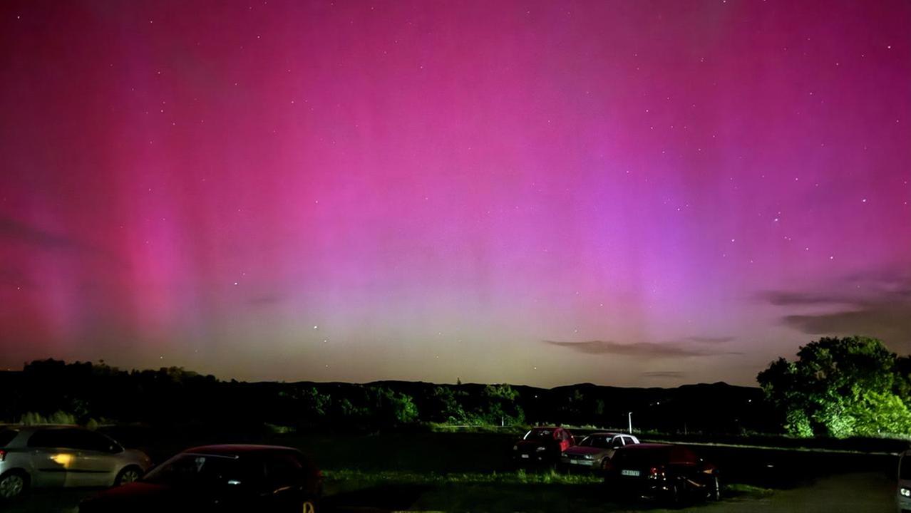 Aurora boreale a Saturnia (foto di Michael Marelli)