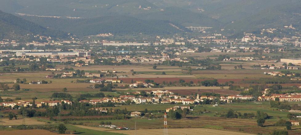 Una veduta della piana con Calenzano