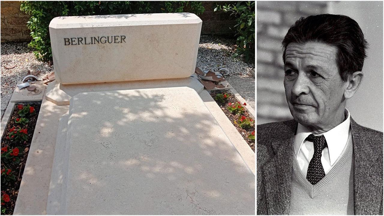 Vandali si accaniscono sulla tomba di Enrico Berlinguer a 40 anni dalla morte