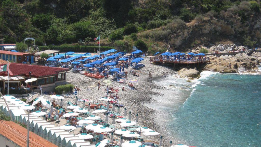 La spiaggia della Fenicia a Marciana Marina