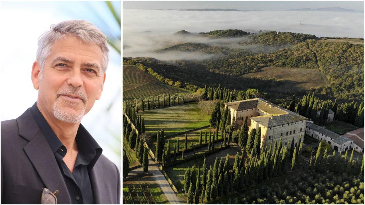 Montalcino, un set da sogno con George Clooney nella villa rinascimentale che ospitò Giosuè Carducci