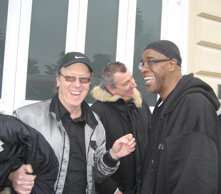 Renzo Marmugi con Abdul Jeelani, dietro Andrea Forti (Pentafoto)