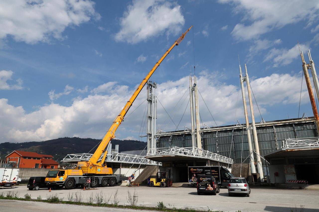 
	I lavori in corso al Mefit (foto Nucci/Innocenti)


